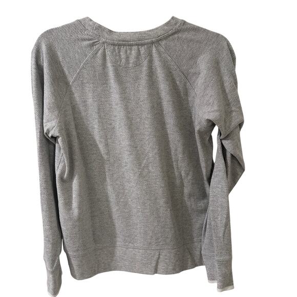Faherty Coastal Gray Striped Long Sleeve Sweatshirt Pullover Women's Timeless, S - Picture 8 of 8